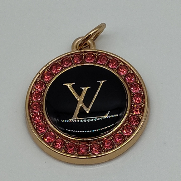 Louis Vuitton Jewelry - LOUIS VUITTON Pink Rhinestone Medallion Zipper Pull Charm